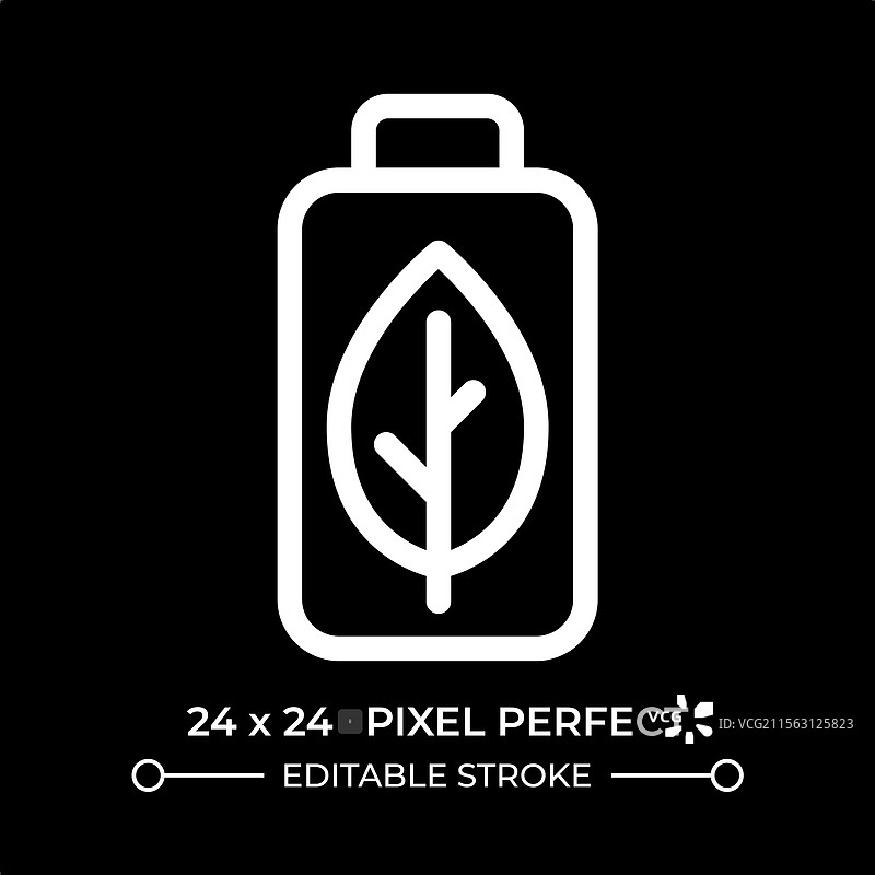 环保电池线条用户界面图标，独立于其他元素图片素材