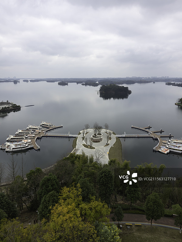 四川简阳三岔湖、丹顶山风景区图片素材