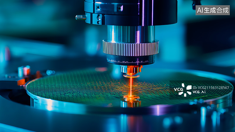 【AI数字艺术】晶圆智造之光图片素材