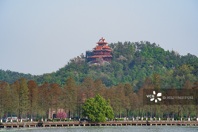 武汉东湖景点楚天台图片素材