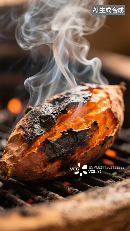 【AI数字艺术】烤红薯美食图片素材