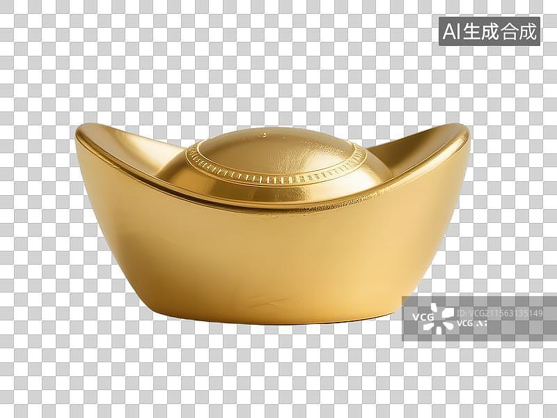 【AI数字艺术】金元宝金条金器黄金制品贵金属图片素材