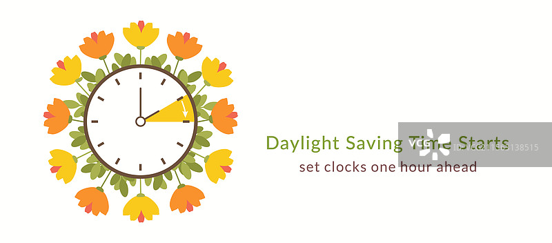 夏令时开始提醒文本图片素材