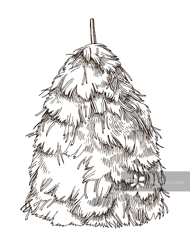 手绘的干草堆图片素材