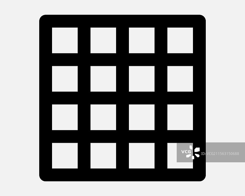 十六格方形网格图标图片素材