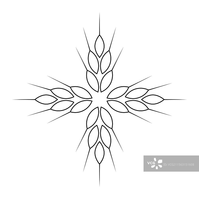 麦穗装饰和图案图片素材