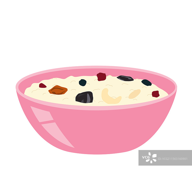 干果和水果的燕麦粥图片素材