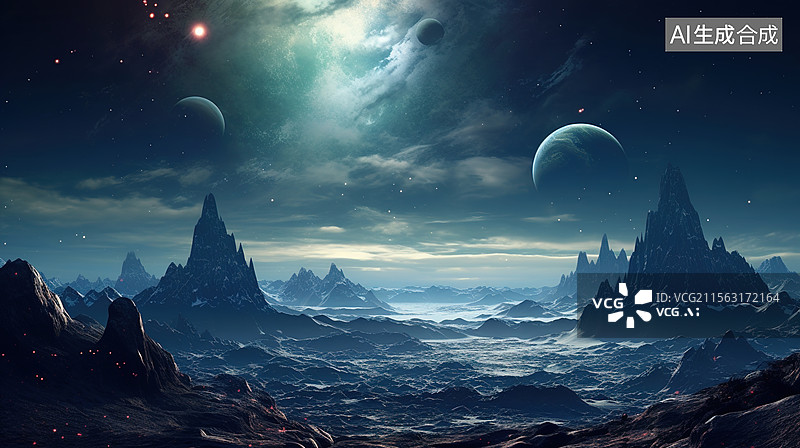 【AI数字艺术】星宇幻域异景图图片素材