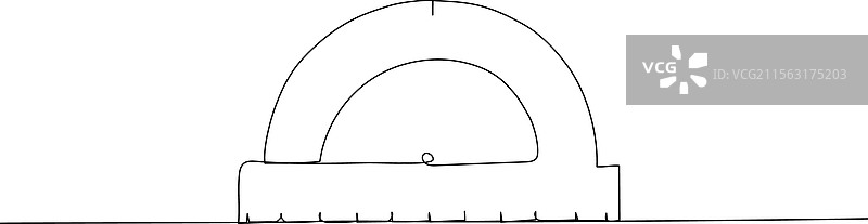 protractor ruler geometry technical drawing one图片素材