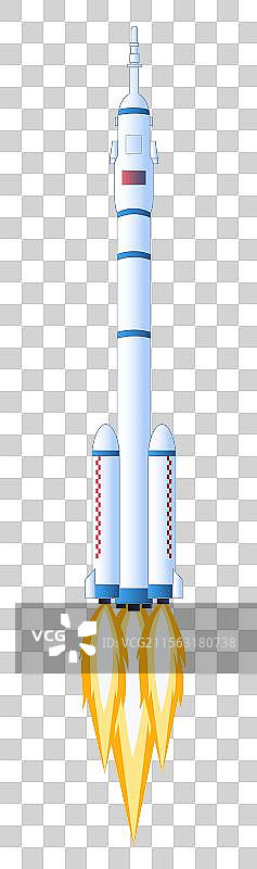 中国航天日宇宙探索火箭空间站卫星矢量元素图片素材