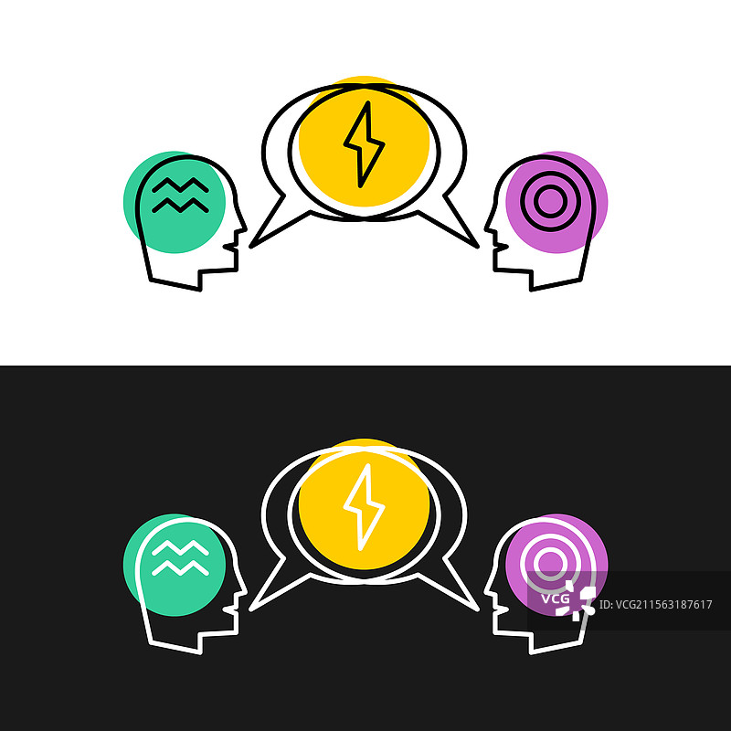 两位正在争论的人之间的冲突图片素材