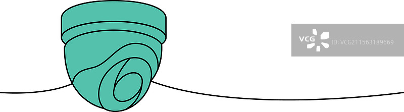 固定的监控摄像头，单线彩色连续图像图片素材