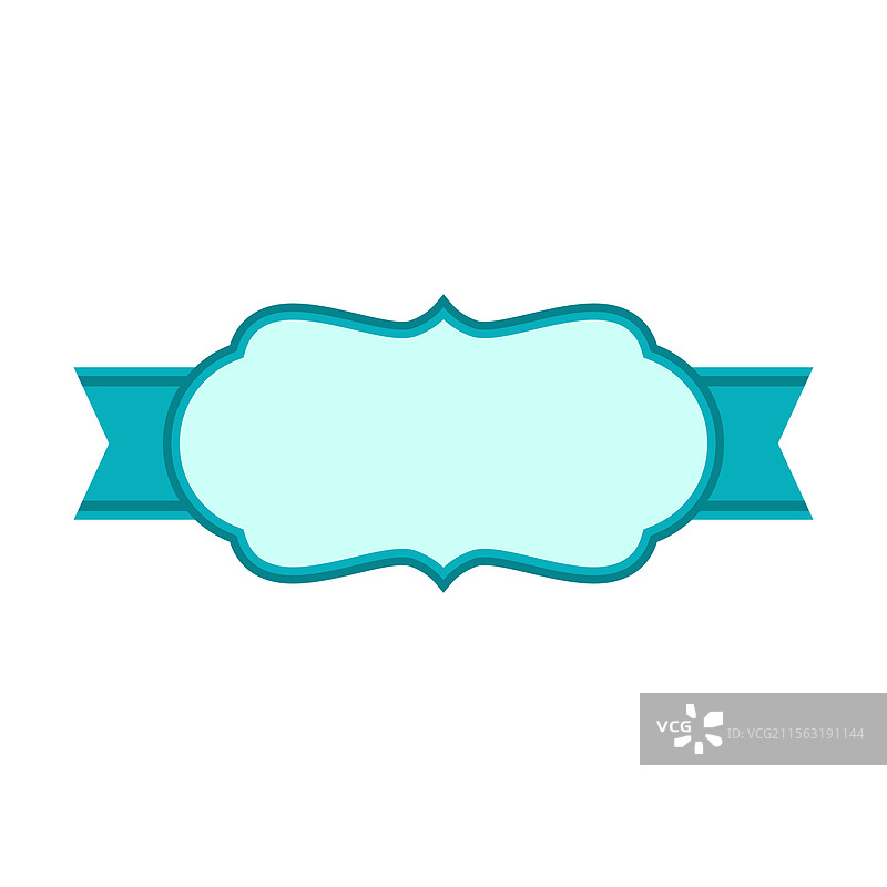 带有丝带的装饰性抽象横幅徽章图片素材