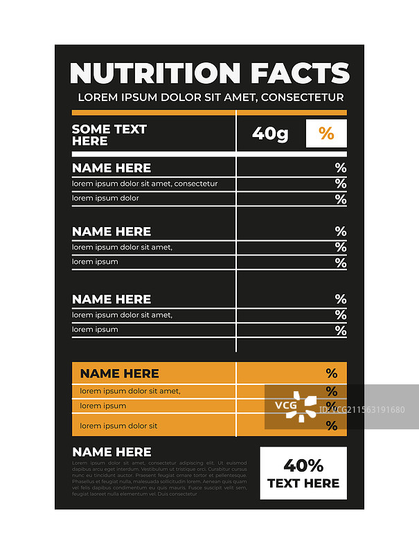 营养成分食品标签饮食卡路里计算图片素材