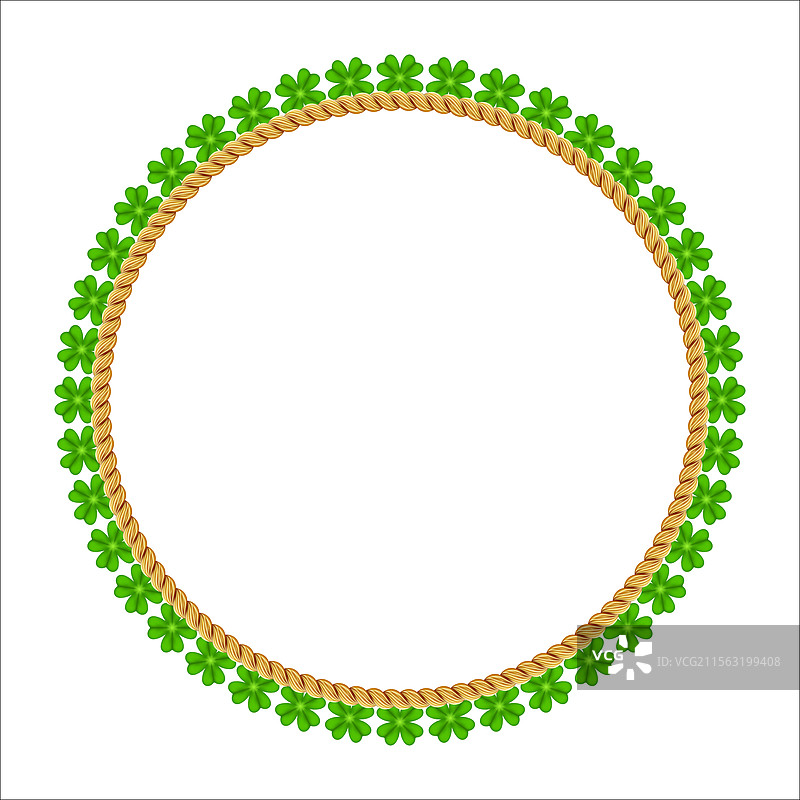 圣帕特里克花环与小精灵的高顶帽图片素材