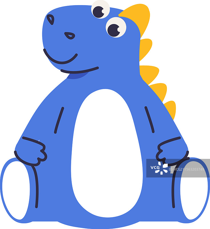 幼稚的恐龙坐着图片素材