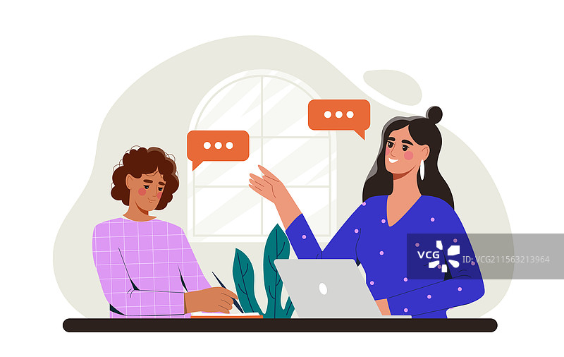 导师在学习过程中指导学生图片素材