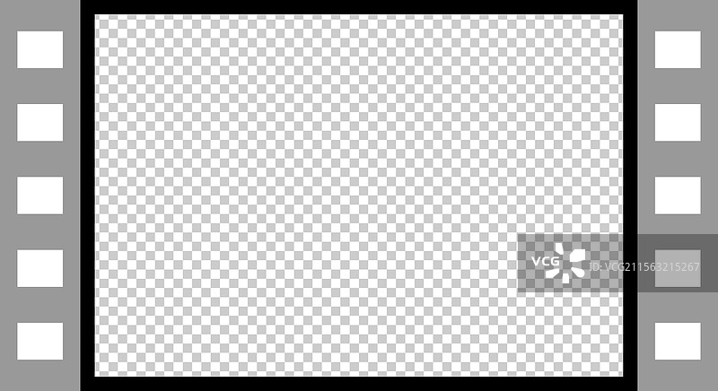 透明的胶卷模板视频播放器图片素材