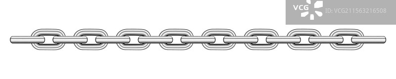 银色链条孤立在白色背景上图片素材