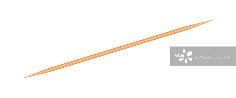 白色背景上的木质牙签图片素材