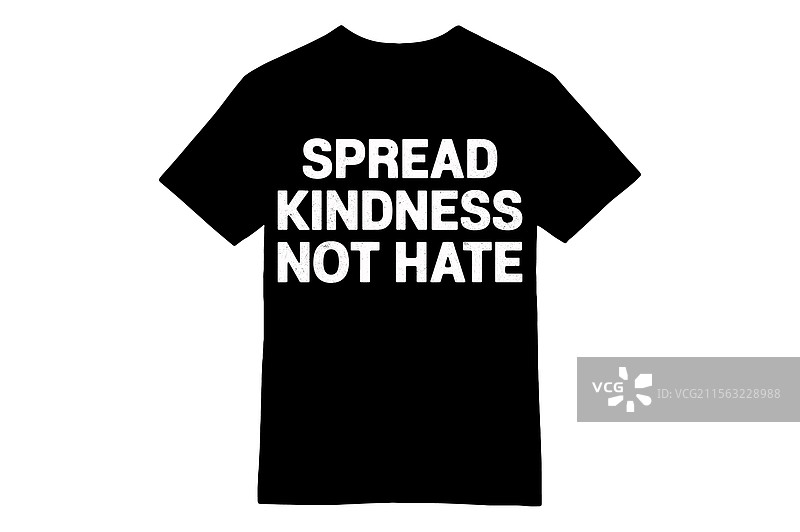 传播善良而非仇恨的极简风格健身T恤图片素材