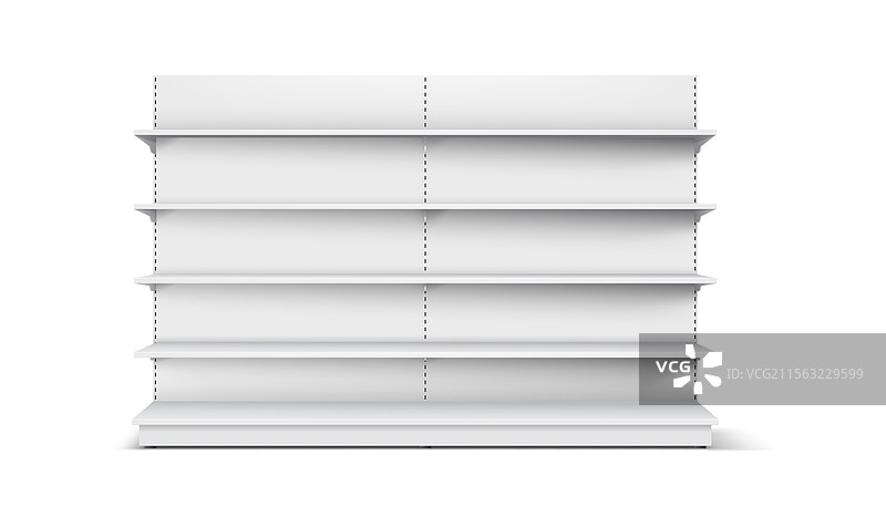 3D真实感超市货架模型，带开放式设计图片素材