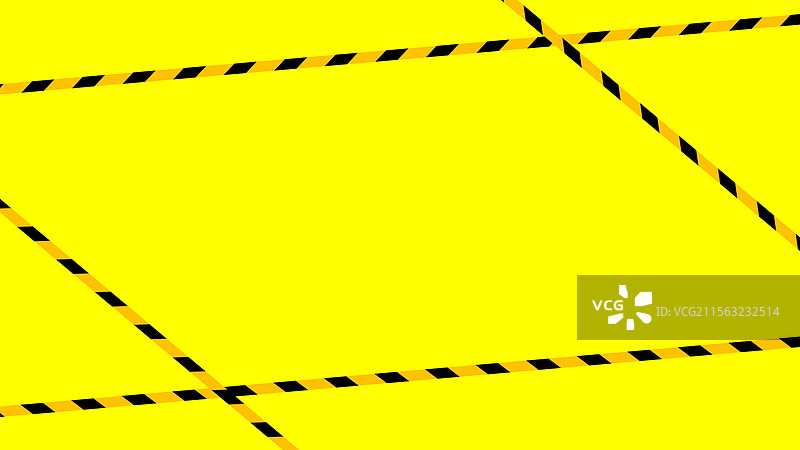 黄色背景上的黑色条纹胶带图案图片素材