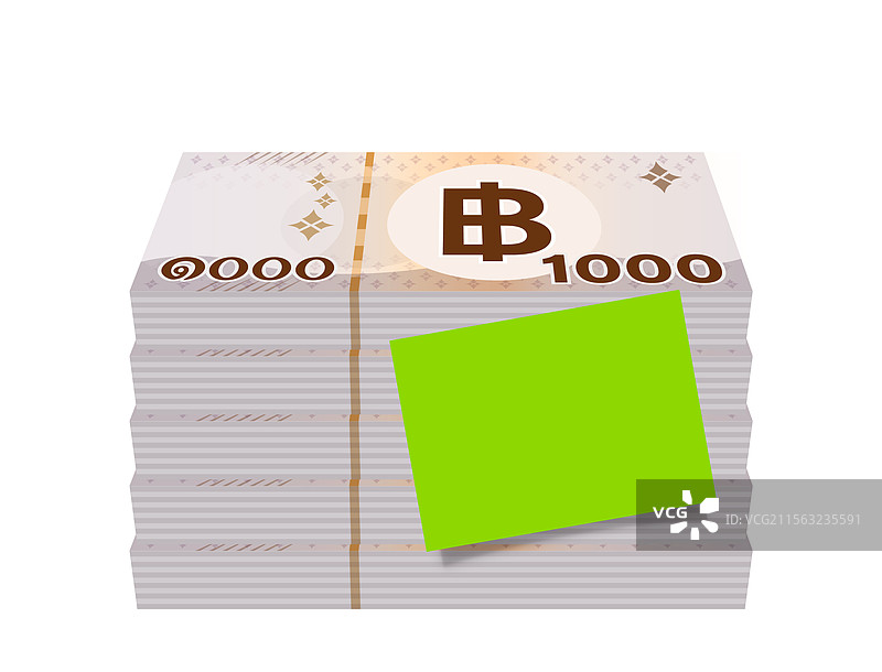 一堆1000泰铢纸币和纸张图片素材