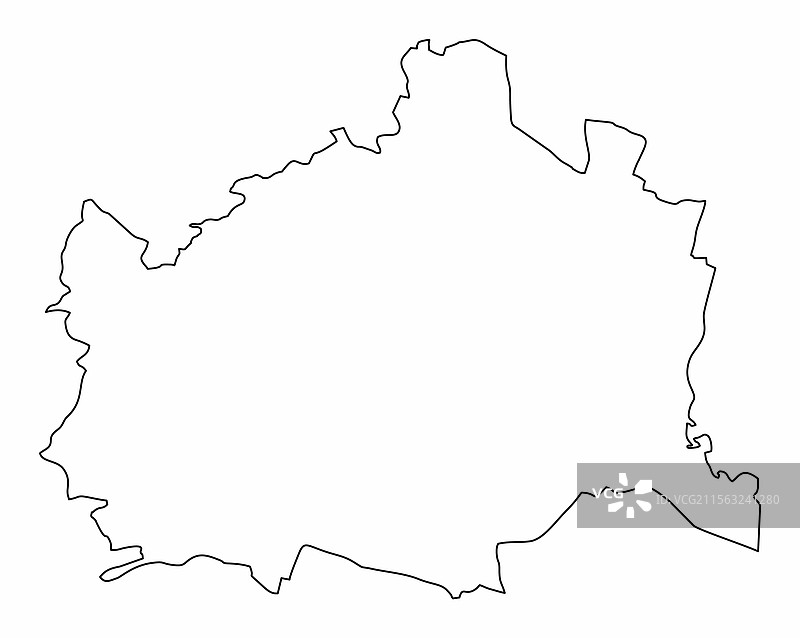 维也纳轮廓地图图片素材
