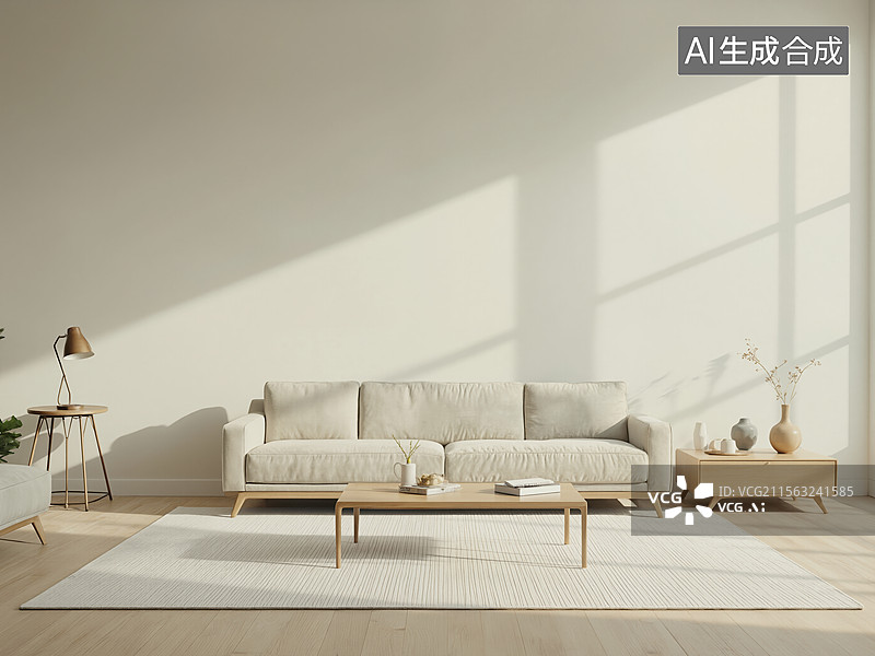 【AI数字艺术】现代简约客厅图片素材