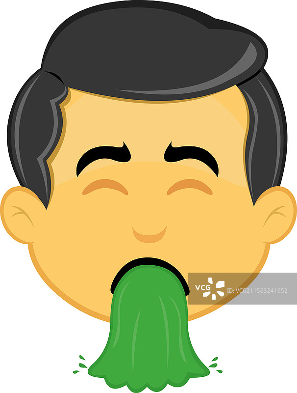 呕吐的表情符号图片素材