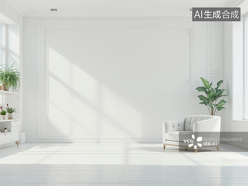 【AI数字艺术】简约现代客厅图片素材