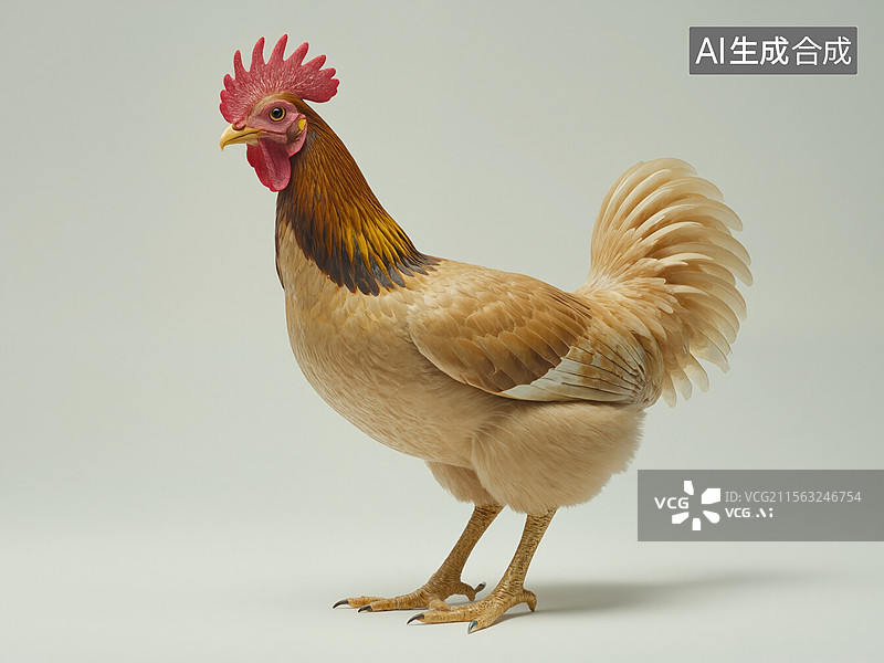 【AI数字艺术】雄鸡昂首挺胸图片素材