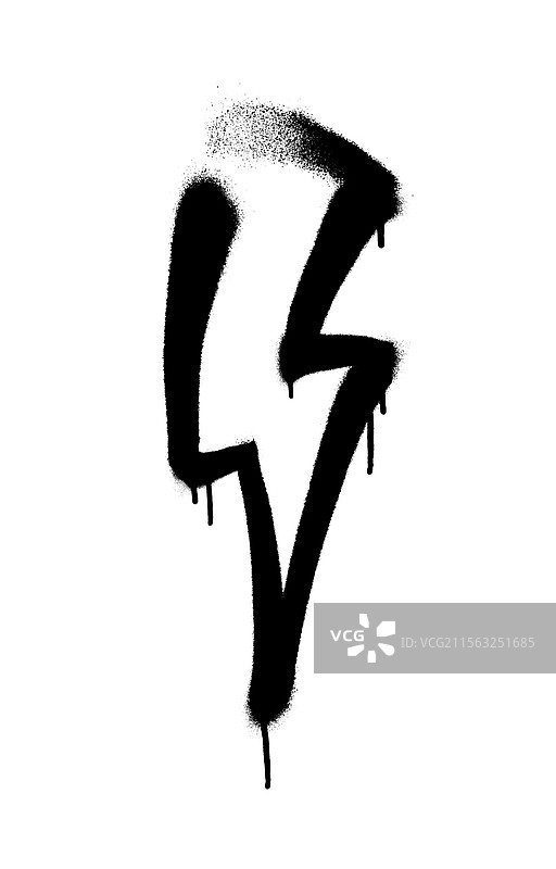 喷洒的闪电，黑色的溅射效果图片素材