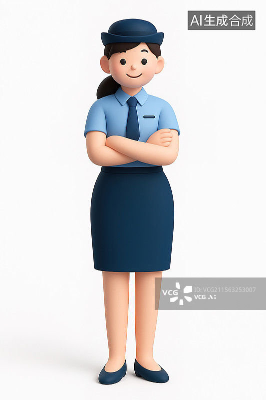 【AI数字艺术】一个司法人员形象3d插画图片素材