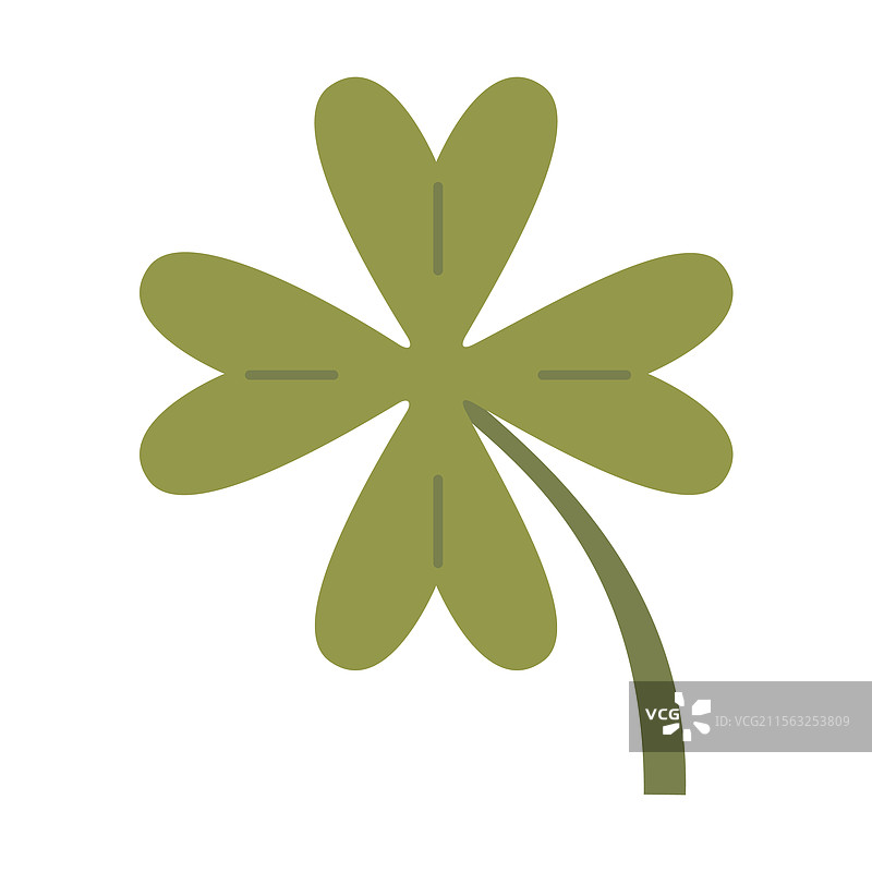 绿色四叶草，幸运的象征图片素材