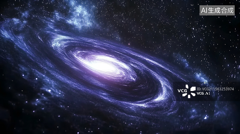 【AI数字艺术】浩瀚星空星轨背景图图片素材