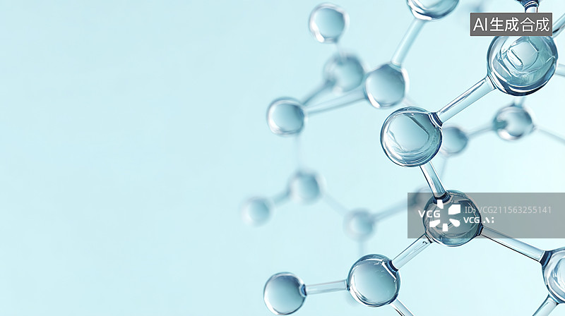【AI数字艺术】分子结构图图片素材