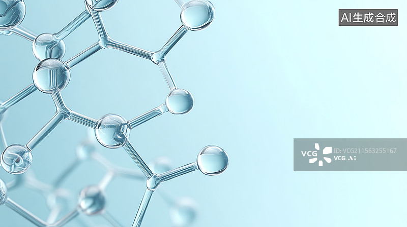 【AI数字艺术】分子结构图图片素材