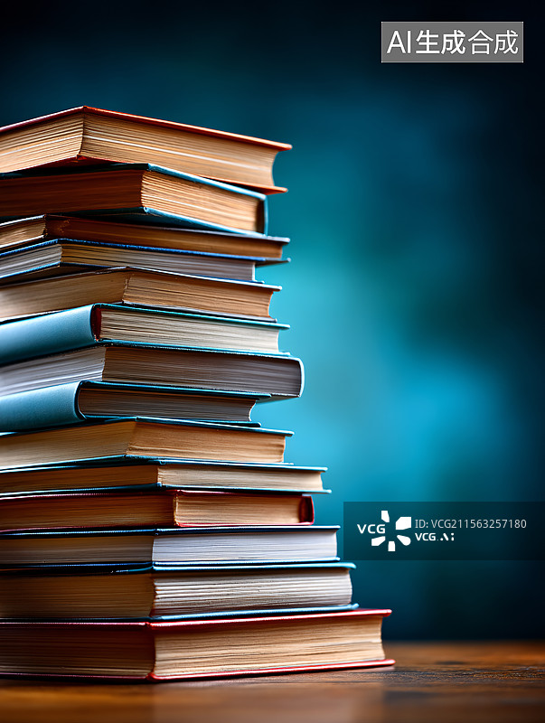 【AI数字艺术】一堆书籍图片素材