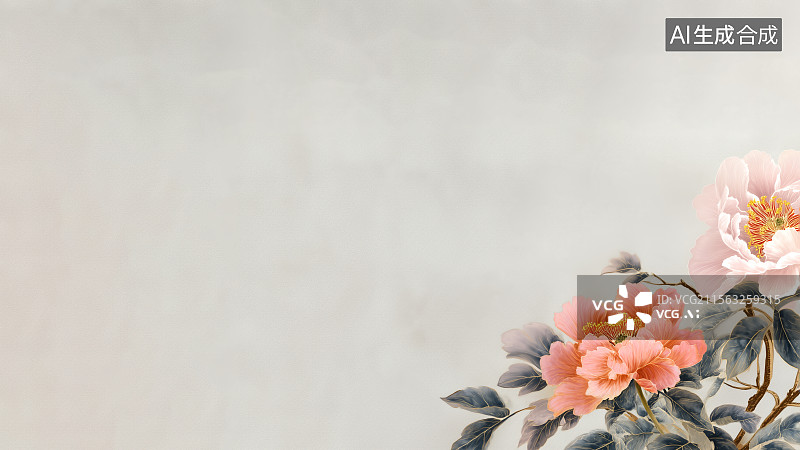 【AI数字艺术】水墨画右下图片素材