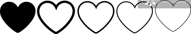 白色背景上的爱心图标设计图片素材