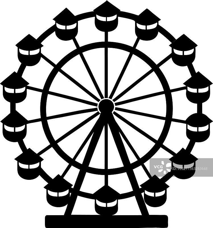 摩天轮嘉年华孤立图标图片素材