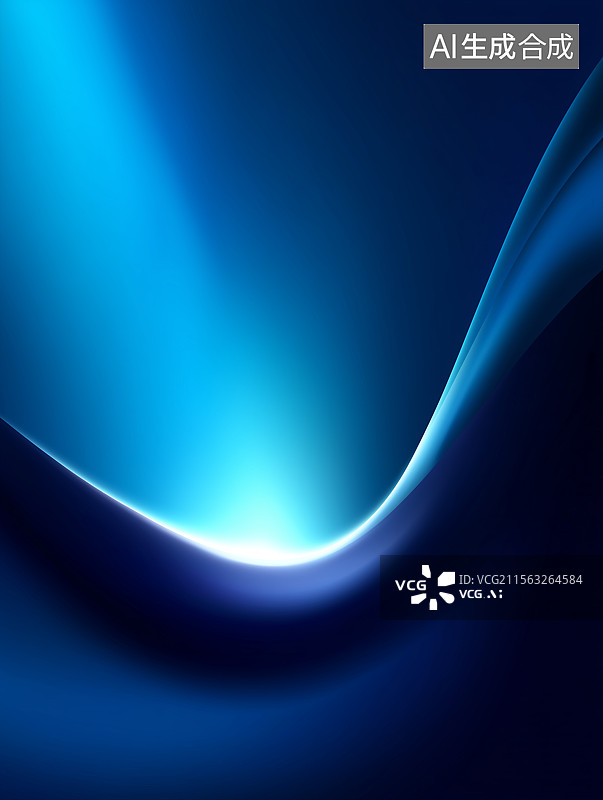 【AI数字艺术】竖图蓝色发光科技背景图海报图片素材