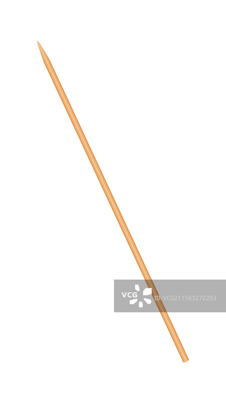 细长的尖头竹制木签图片素材