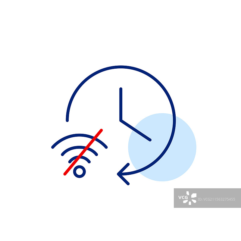 文件夹和无Wi-Fi符号的数据备份图片素材