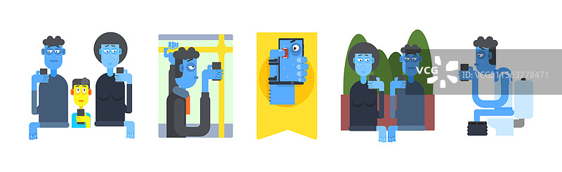 智能手机成瘾与不良习惯图片素材