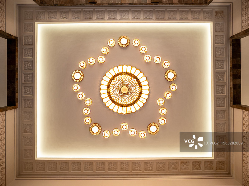 河北博物馆大厅天花板图片素材