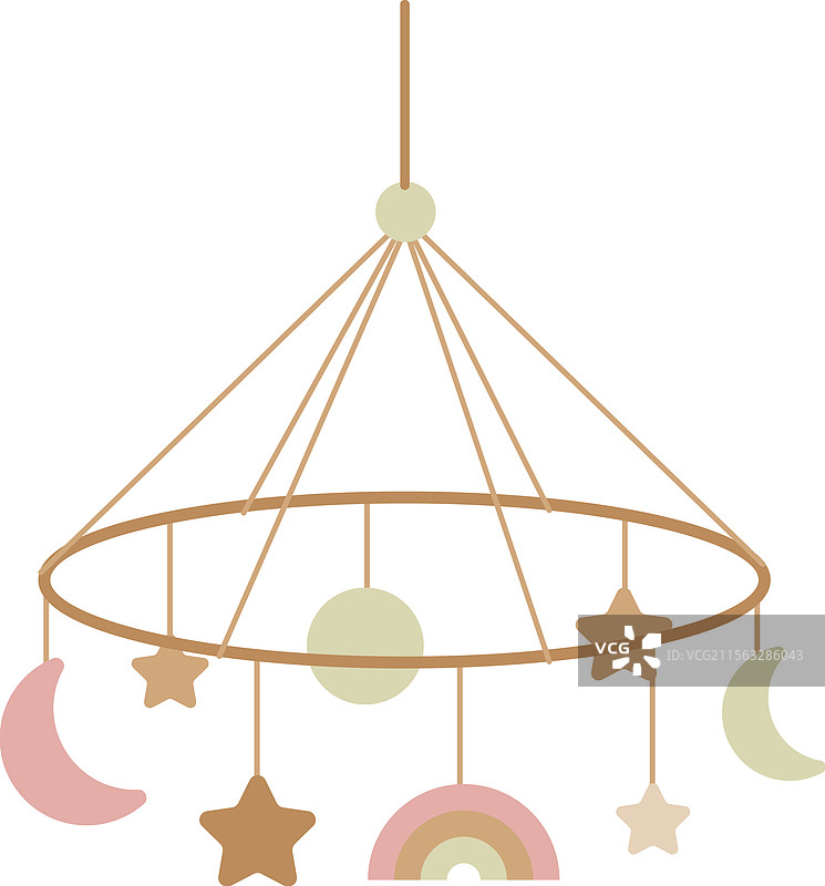 木制婴儿吊饰架图片素材