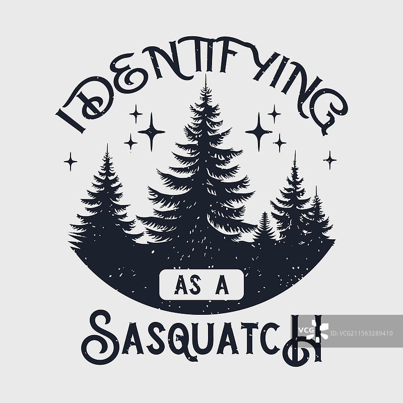 我认同为萨斯夸奇大脚怪的排版设计图片素材